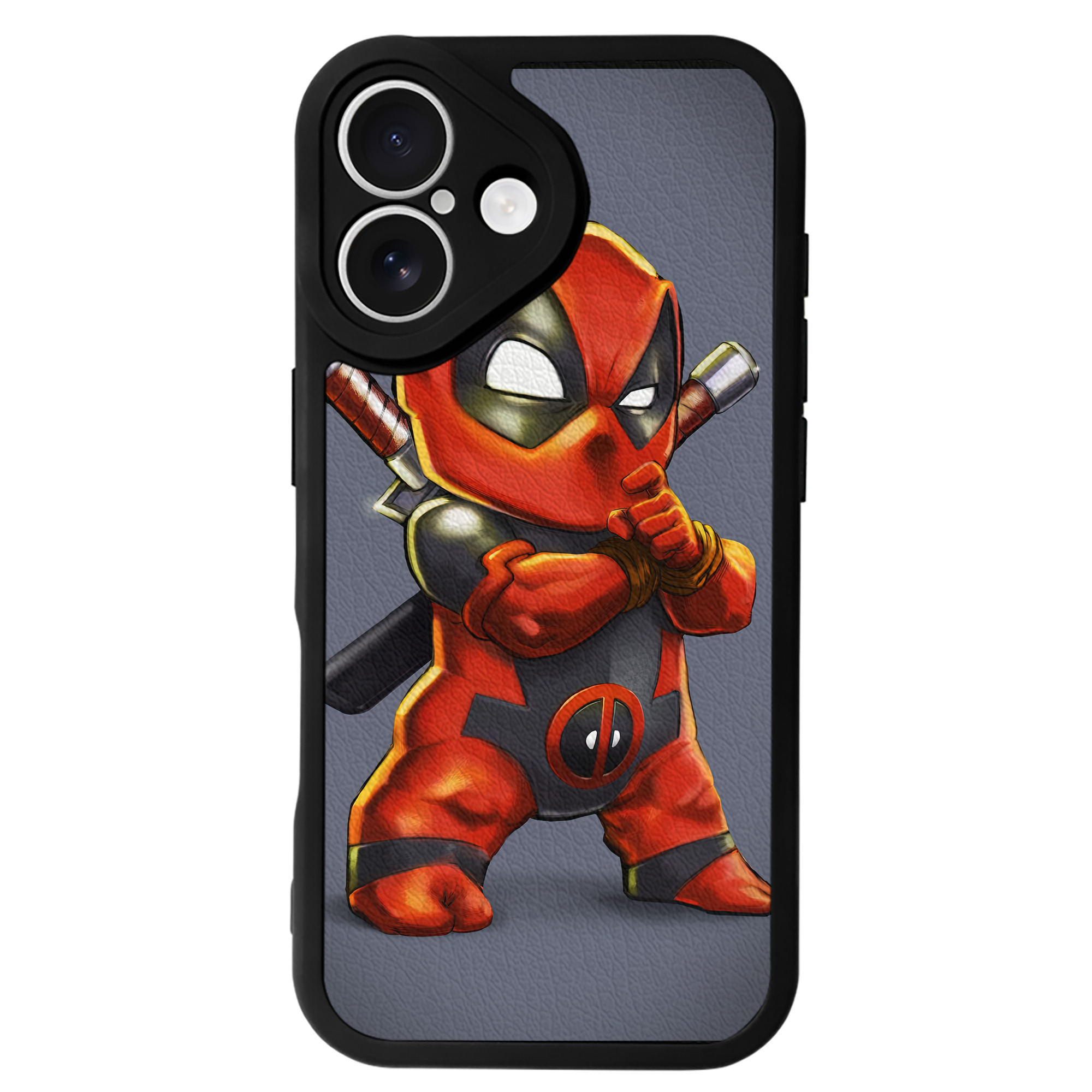（画像用） Deadpool デッドプール 【iPhone 16シリーズ対応】シリコンスマホケース（レザー調） 材質：シリコン